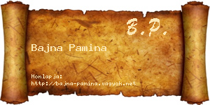 Bajna Pamina névjegykártya